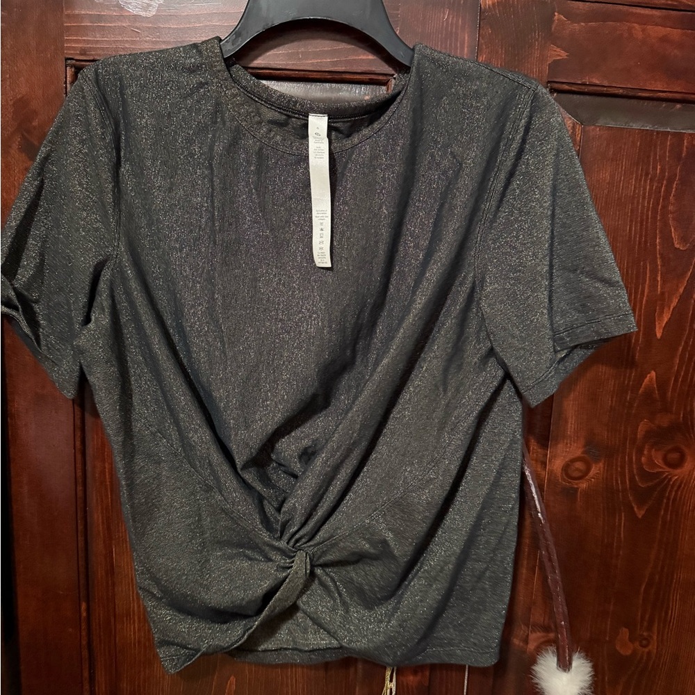 Lululemon Athletica Charcoal Twist-Front Tee